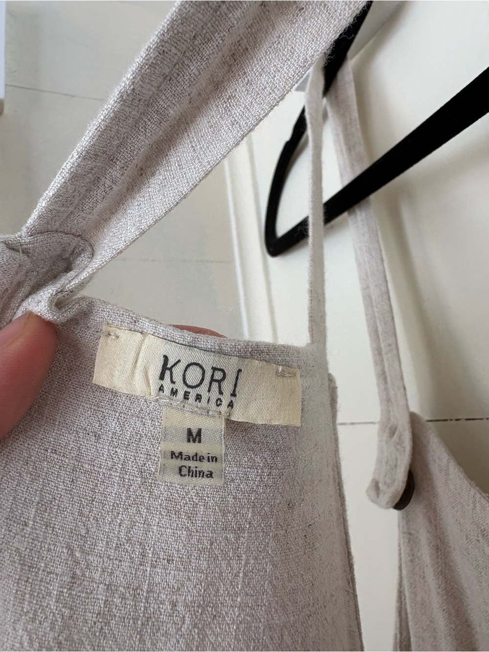 Kori Natural Beige Wide-Leg Linen-Blend Jumpsuit - Picture 7 of 8